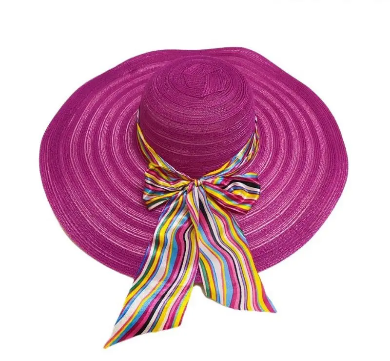 TOPI PANTAI WANITA FLOOPY PANAMA HAT RIBBON PREMIUM 7