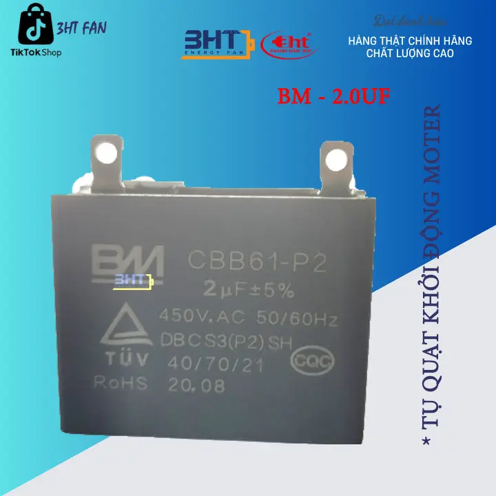 Tụ quạt 2uf và 1.5uf - K3 Khởi động cho động cơ quạt 0