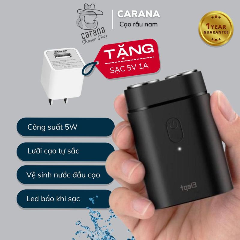 Máy cạo râu Mini nhỏ gọn du lịch mn 585 đa năng cao cấp công suất lớn 5W 2 lưỡi dao cạo khô đầu cạo chống nước IPX7, cạo lông