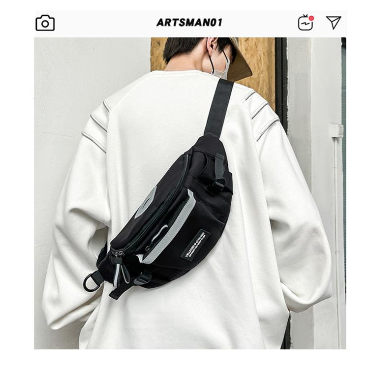 Product Introduction of New Japanese Ins Chest Bag Harajuku Large-Capacity Crossbody Bag Men's Fashion Brand Multi-Functional Travel Sports Small Bag All-Match Waist Bag 2