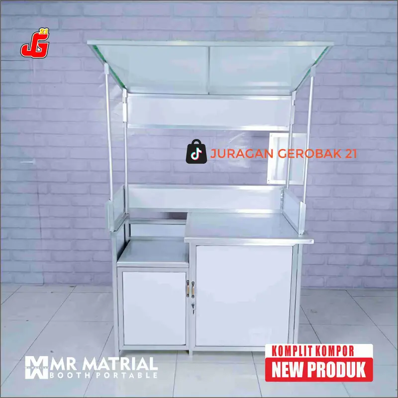 Booth Portable Komplit Kompor Gerobak Meja Lipat bongkar pasang 4