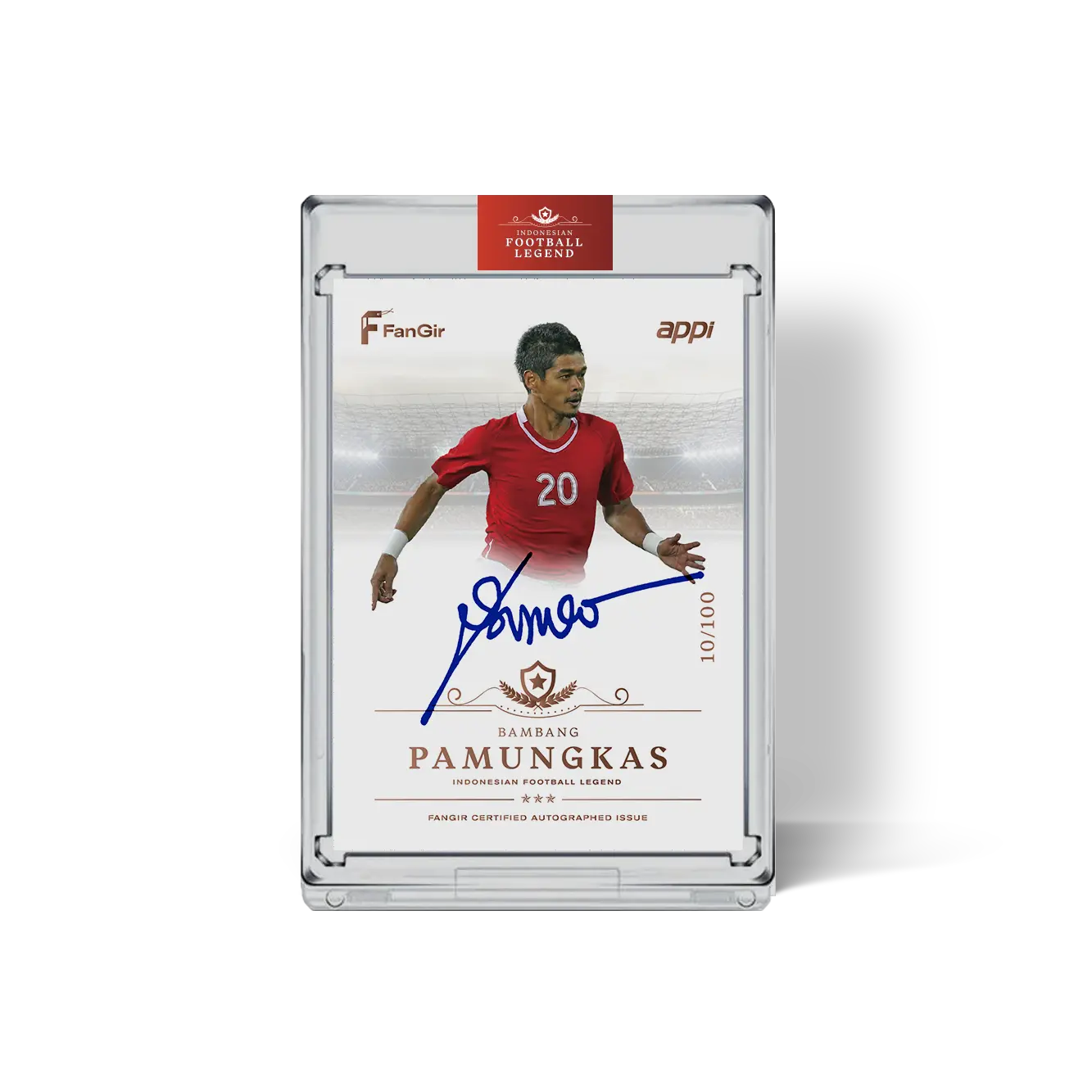 Kartu Autograph Bambang Pamungkas #/100 + Base Card Pack