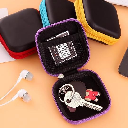Túi Đựng Tai Nghe, Túi Đựng Cáp Dữ Liệu Sạc, Túi Đựng Ổ Đĩa U, Cầm Tay, Hình Tròn Kỹ Thuật Số, Chống Áp Lực, Túi Mini 3