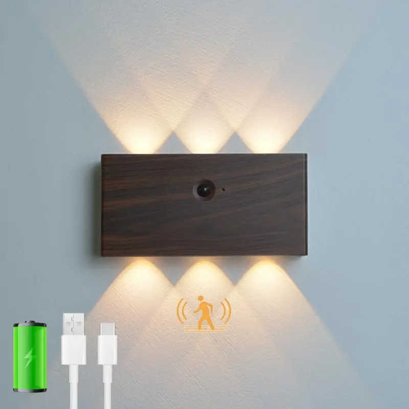 LED Magnetic Wall Lamp, USB Rechargeable Reading Wall Lamp, Adjustable Light Wall Lamp for Home Living Room Bedroom 4