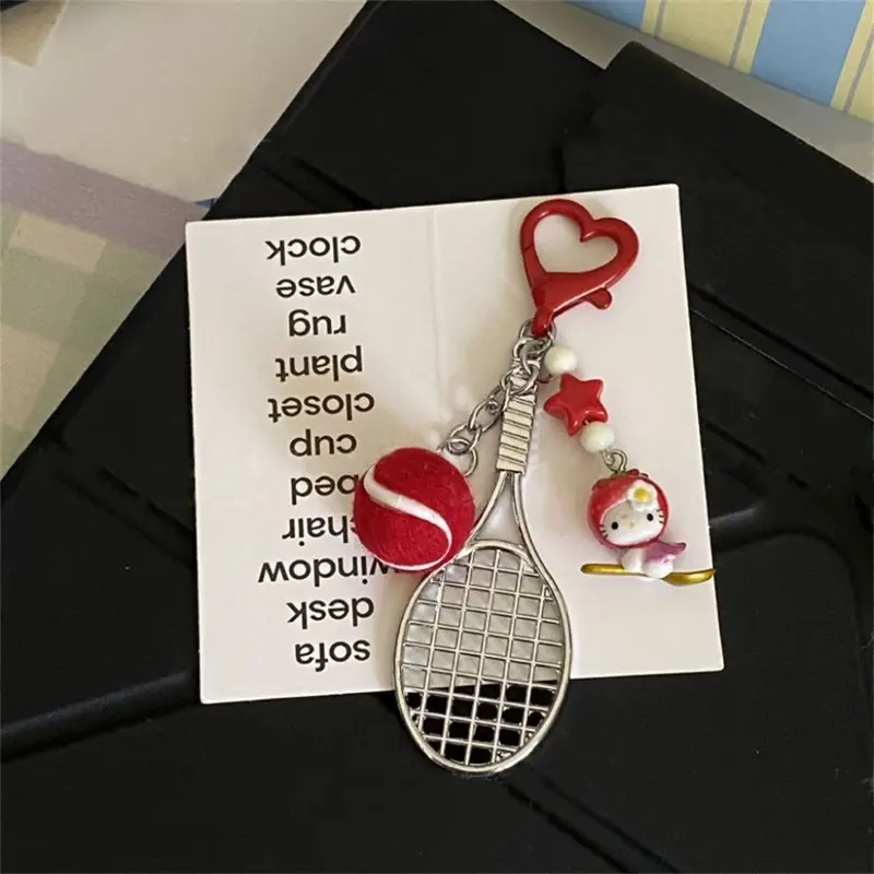 Mặt Dây Chuyền Mèo Kitty Mới Móc Chìa Khóa Cầu Lông Mèo Kitty Bóng Chày Mặt Dây Chuyền Cặp Sách Học Sinh Dễ Thương Quà Tặng Sáng Tạo Quyến Rũ Điện Thoại Di Động Móc Khoá Móc Chìa Khoá Móc Khóa Women 3