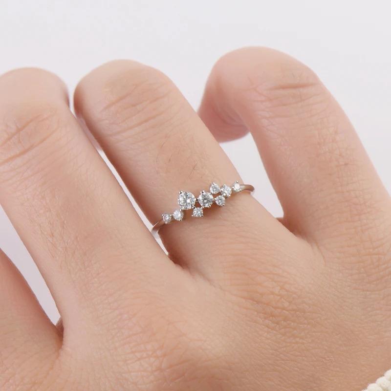 Product Introduction of 3mm&2.5mm&1.8mm&1.6mm Round Moissanite Diamond Rings for Women 2024 Silver 925 Original Certified Charm Accesories Fine Jewelry 12