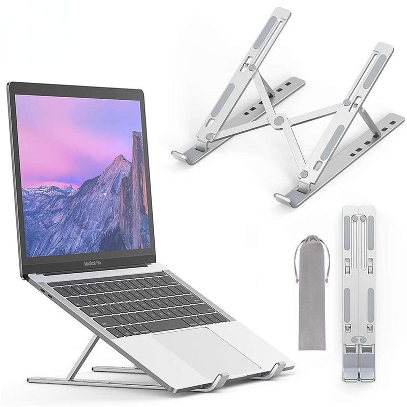 Product Introduction of 24-hour shipping+spot inventory+COD Portable Aluminum Alloy Notebook Stand Folding Laptop Stand Holder for Macbook Air Pro Adjustable Computer Bracket 23