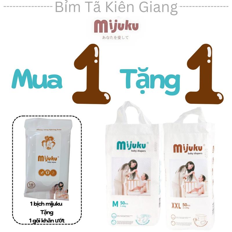 Tã Mijuku mỏng mềm, đủ size tã dán và quần dành Cho Bé 1