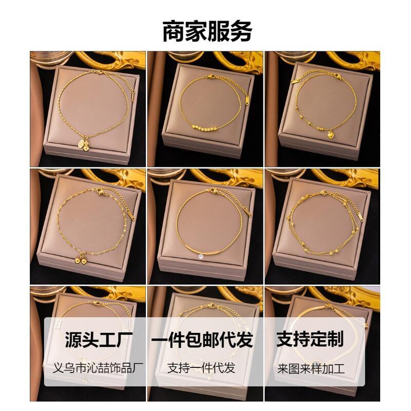Product Introduction of Dây Chuyền Chân Thép Titan Phong Cách Người Nổi Tiếng Trên Internet, Đơn Giản Và Nhỏ, Cao Cấp, Dành Cho Nữ, 2024, Chân, Sẽ Không Phai Màu 1