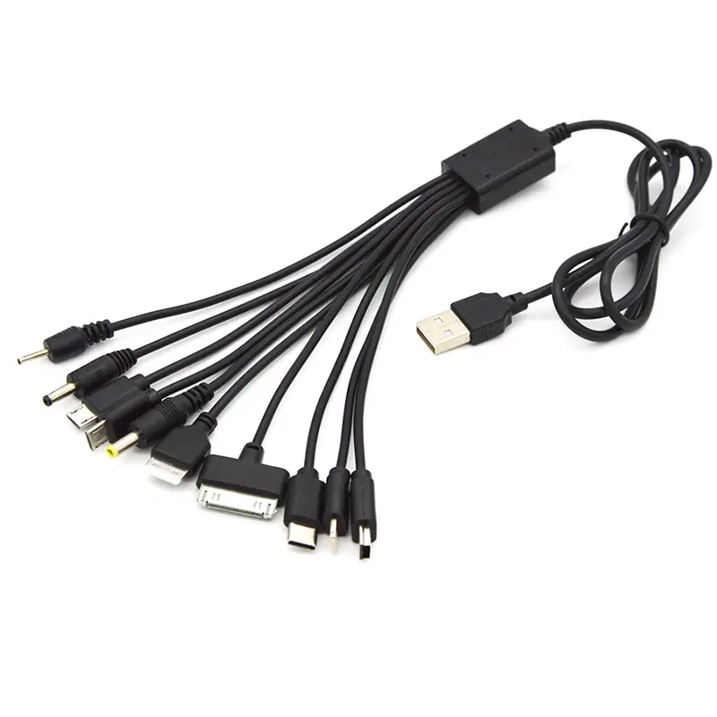 Cáp USB Thông Dụng 10 Trong 1, Cáp Sạc Nhiều, Tương Thích Với Nhiều Điện Thoại Di Động, Tai Nghe Bluetooth, Loa, Máy Nghe Nhạc MP3, Và Hơn Thế Nữa