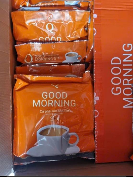 Product Introduction of Comb 5  Coffee Cà Phêbịt cafe Sữa Trần Quang Good Morning(24 gói/20g)cafe phê ống Socola 35