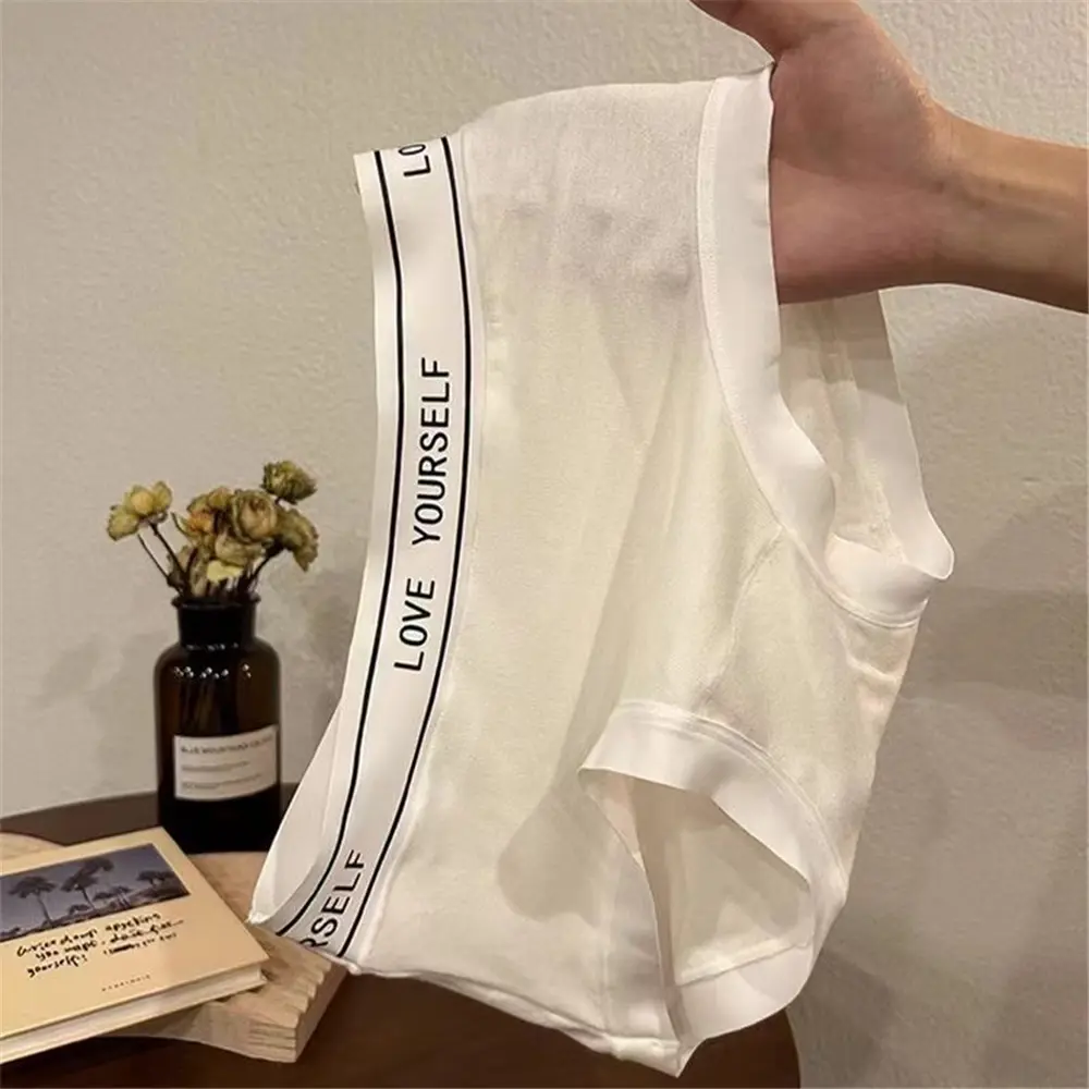 Quần Lót Cotton Nguyên Chất, Phong Cách Thể Thao, Cỡ Lớn, Liền Mạch, Quần Lót cạp vừa Có Màu Đen Và Trắng, Thích Hợp Cho Bé Gái Và Phụ Nữ, Thoáng Khí, Đồ Lót Nữ, Đồ Lót, Thiết Kế Chữ Cái