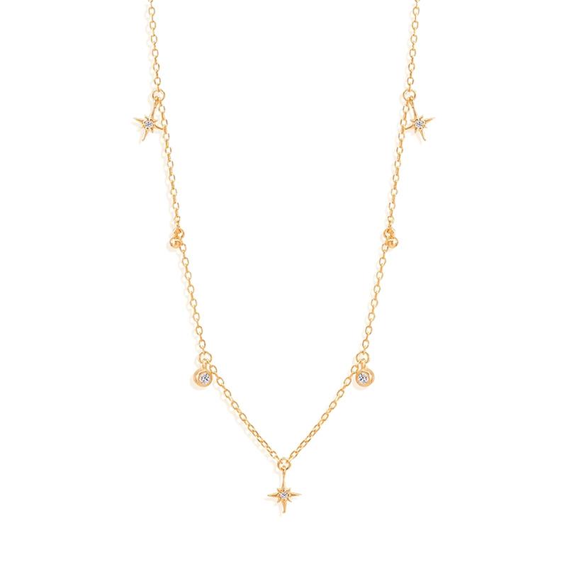 Product Introduction of AIDE 925 Sterling Silver Stacking Choker Chain Women Dainty Flower Zircon Necklace Geometry Korean Clavicle Neck Jewelry Gifts 27