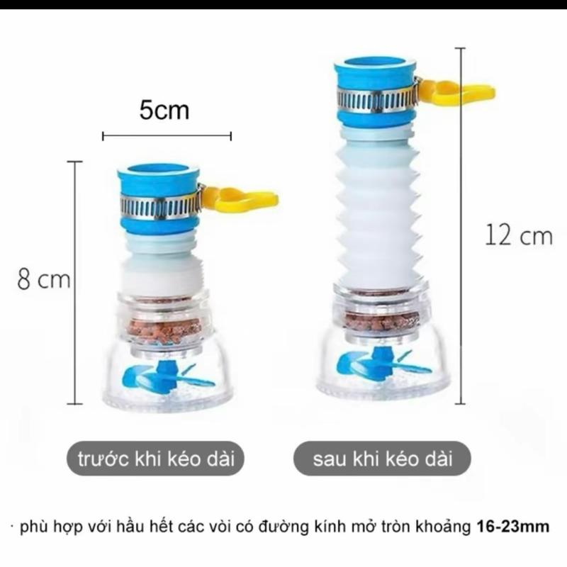 Vòi Lọc Nước  Rửa Bát Tăng Áp Xoay 360 Độ Có Thể Kéo Dài Chống Bắn 5