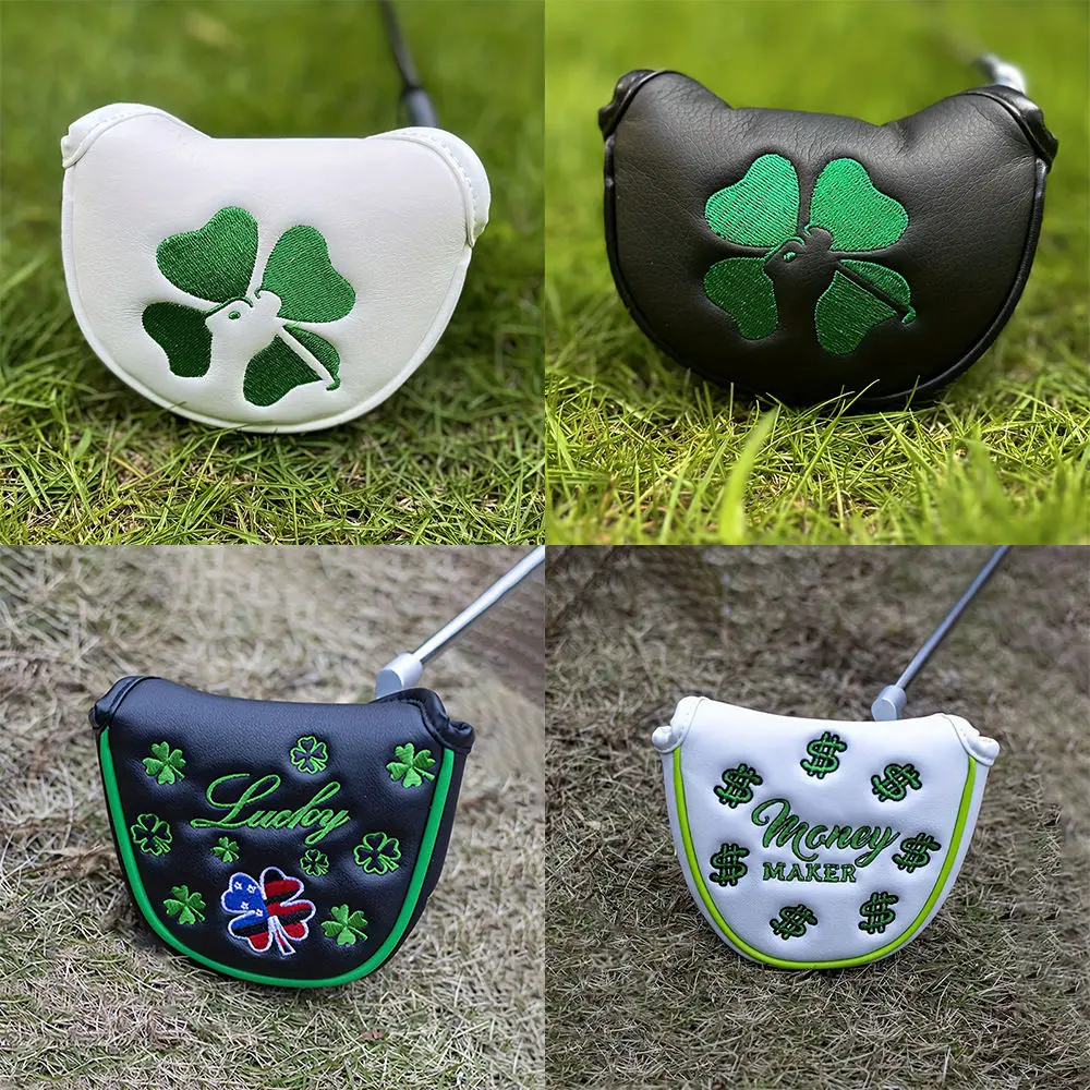 Golf Club Rod Head Protective Cover Clover Golf Straight Semicircle Putter Sleeve for Both Male and Female Rod Cover Qgt24107