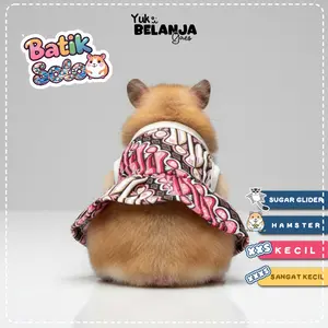 Baju Sugar Glider / Hamster Dress Batik Solo untuk Hewan Kecil size XXS | Y Belanja Gaes!