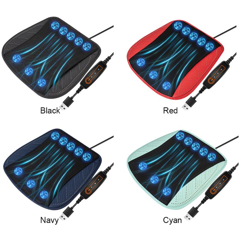 Product Introduction of Universal Car Seat Summer Cool Air Seat Cushion With USB Fan Fast Blowing Ventilation Seat Cooling Refrigerated Car Seat 9