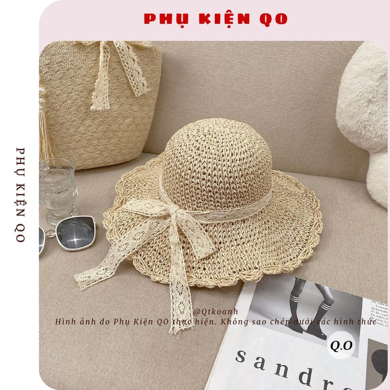 Combo túi mũ cói đi biển ,cói móc mềm T17M09 3