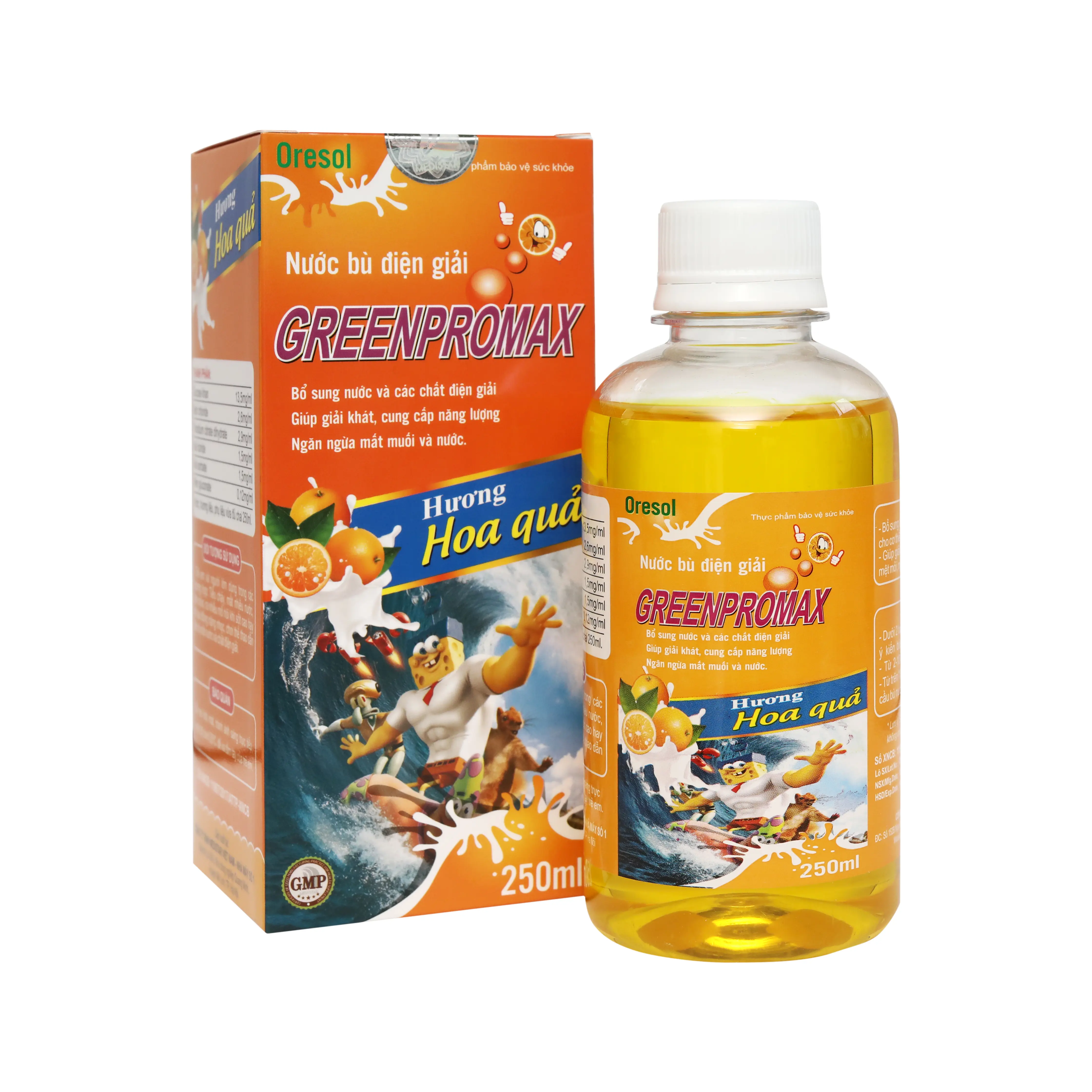 Nước bù điện giải (Vị Cam) ORESOL GREEN PROMAX Lọ 250ml
