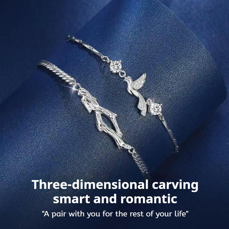 Gelang couple Eucalyptus biru Gelang Pasangan gelang fashion gelang pria wanita adjustable