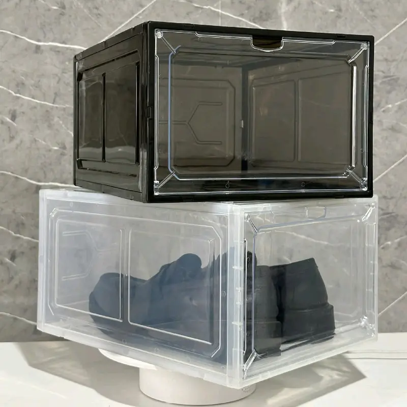 Hộp đựng giày dép nhựa cứng nắp mica của nam châm size lớn - Takora 1
