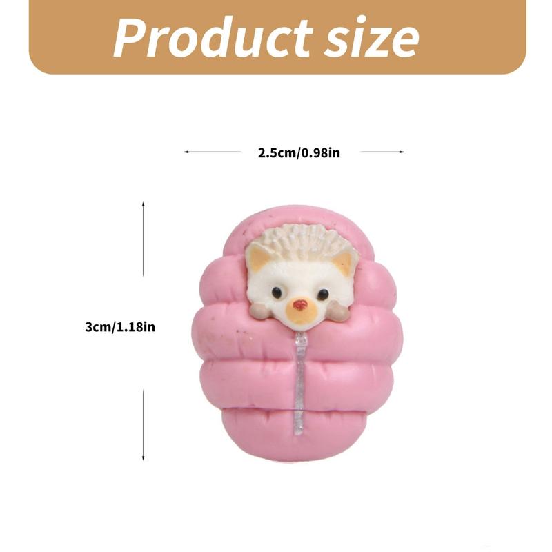 Product Introduction of Sweet Miniature Hedgehog Nestled in Bag Toy for Child's Playroom Garden Ornament 0