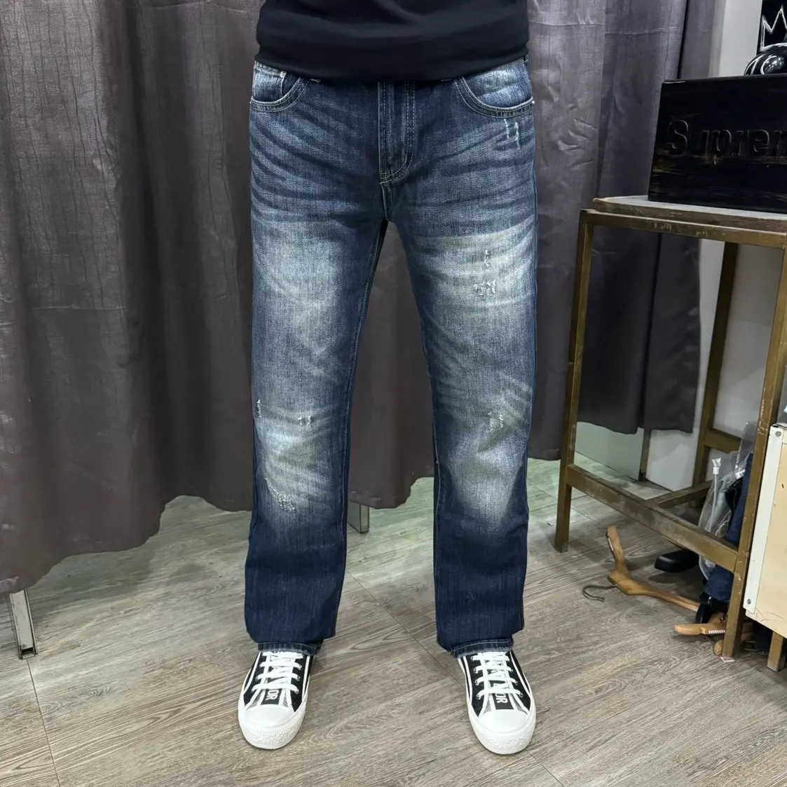 Quần suông nam xanh rêu xước 8072 Menswear Pants