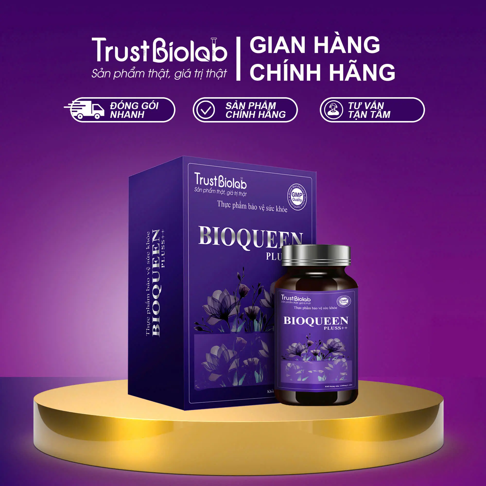 Viên NTT Bioqueen pluss++ dược  Biolab - Hộp 30 viên Hỗ trợ bổ huyết, hỗ trợ cân bằng nội tiết tố, Ngừa lão hóa, làm đẹp da