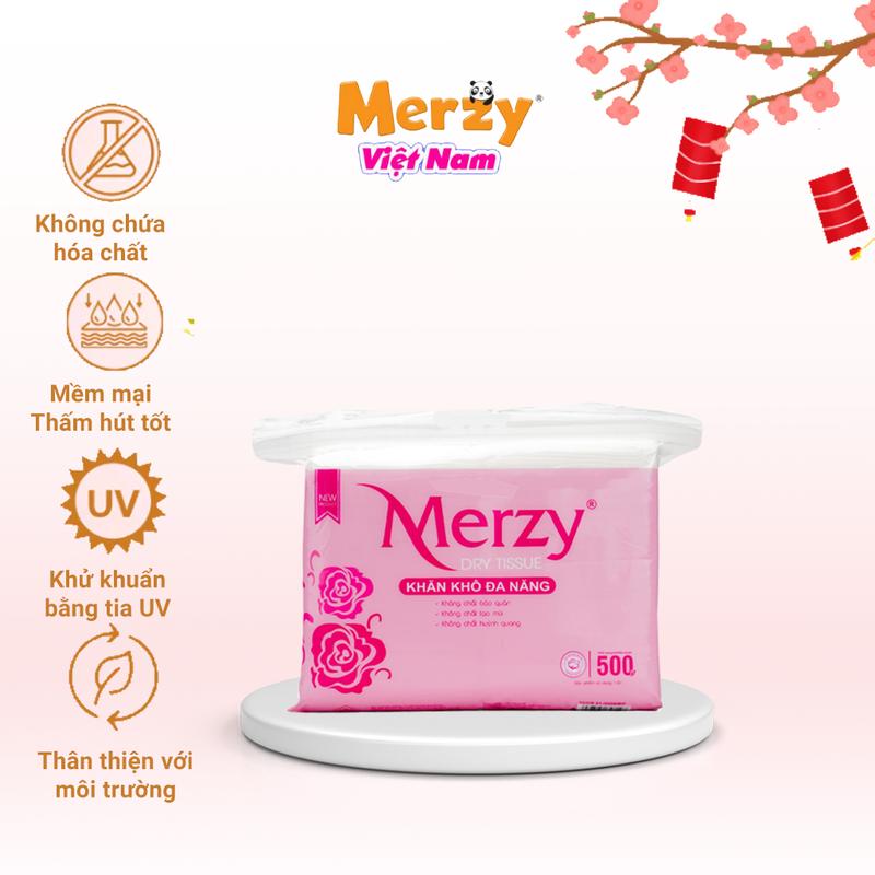 Khăn khô đa năng MERZY 500 gram Cho Bé Khăn Tắm Voi
