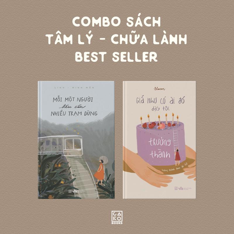 Combo sách Tâm lý - chữa lành Best seller (có lưu bút tác giả) - (Trạm dừng + Giá như có ai đó)