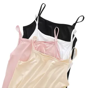 6 PCS tanktop korea tali kecil / tangtop wanita dewasa hitam / singlet wanita / kaos dalam wanita / tanktop korea Katun lengan  / tanktop Bra panjang Cewek tank top Basic tank top body terbuka crop top skena baju tanktop mahira  tank top Atasan
