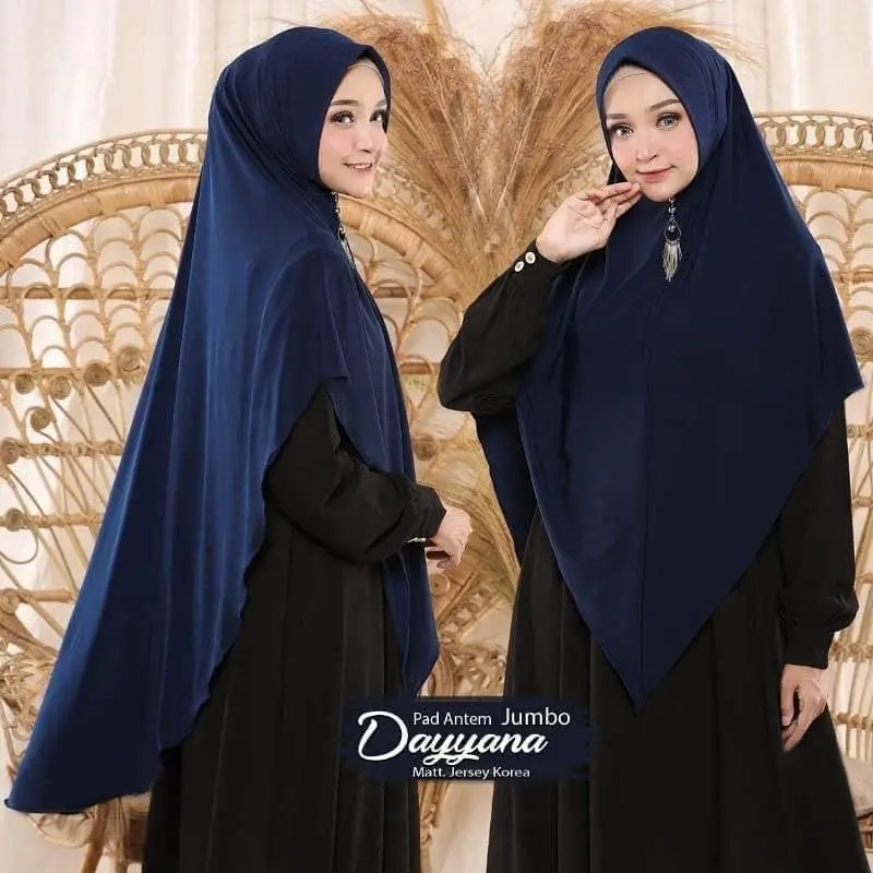 Jilbab Syari Bergo Jumbo Dayyana Khimar Syari Berbahan Jersy ZHI 3