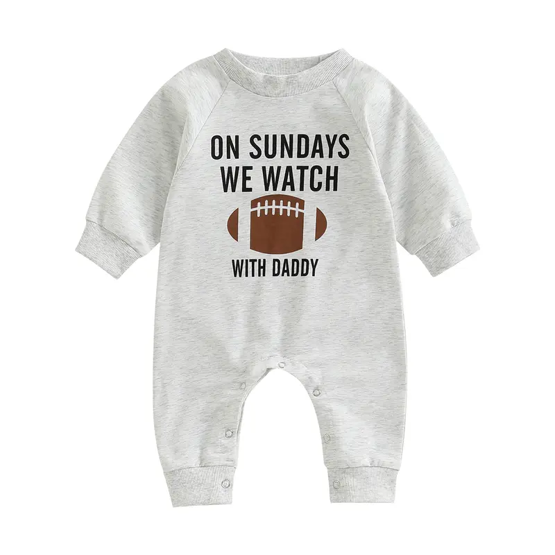 Boy Baby Rugby Rompers Infant Baby Autumn Jumpsuit, Letter Rugby Print Long Sleeve Romper ...