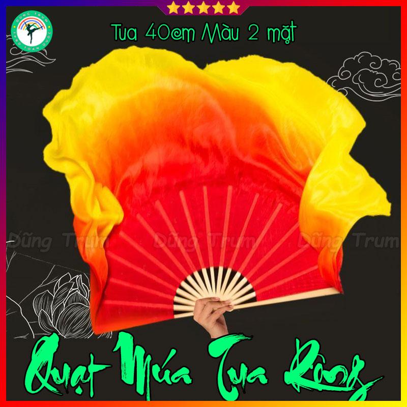  Quạt múa tua rộng 40cm múa biểu diễn văn nghệ cực đẹp 