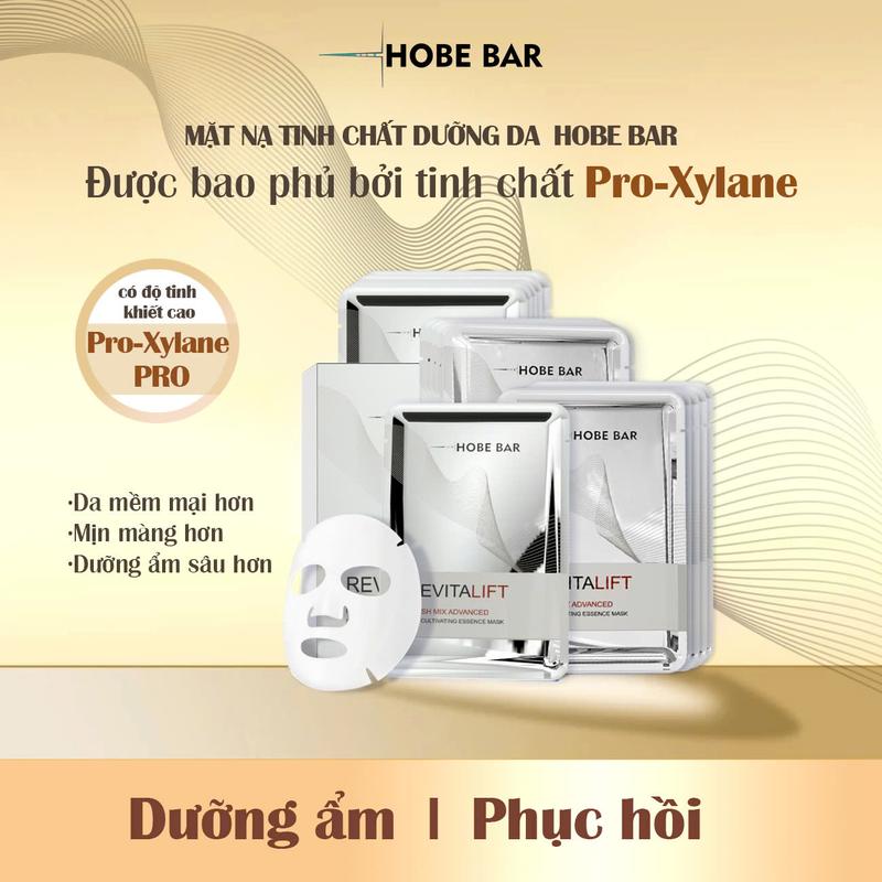 Mặt Nạ Tinh Chất Pro-xylane HOBE BAR Hỗ Trợ Nuôi Dưỡng Làn Da Tươi Trẻ, Hỗ Trợ Cấp Nước Và Làm Dịu Da (5 miếng/hộp)