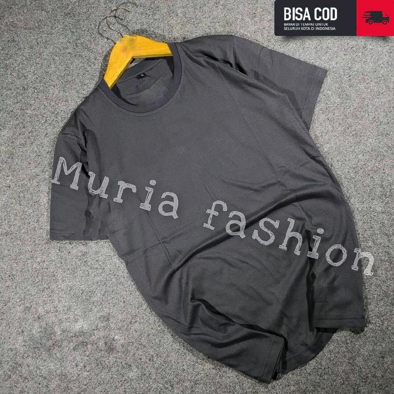 Kaos polos pria 100ribu dapat 7 Santai lengan Pendek Lokal Semi Katun Oblong 5
