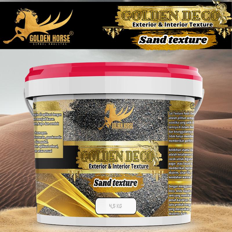 Cat Dinding Sand texture Golden Deco 4,5 kg - Golden horse 0