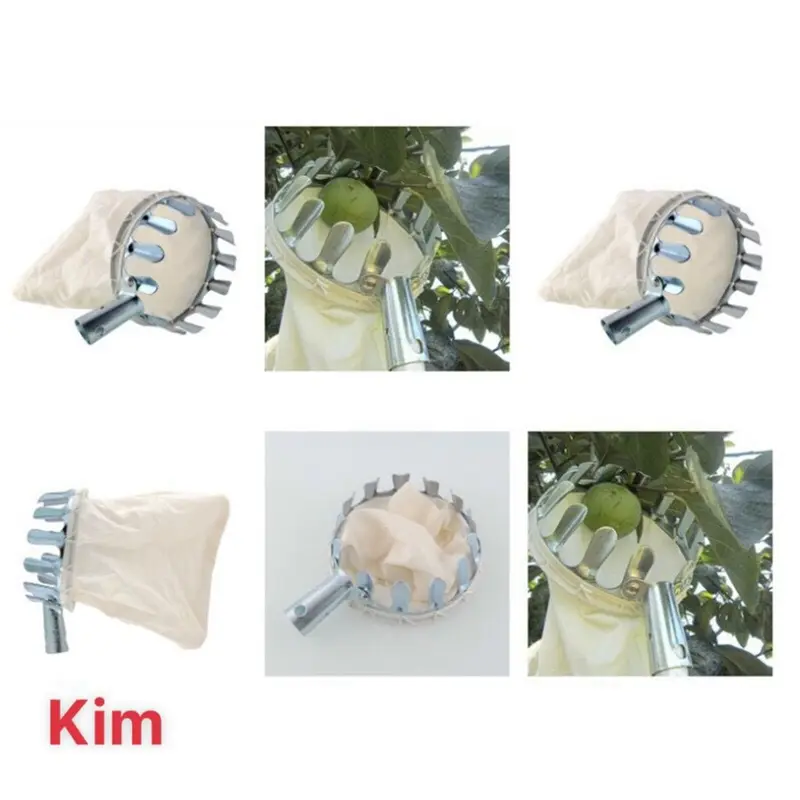 Vợt Đầu Sào Hái Trái Cây Trên Cao Đa Năng Kèm Túi Vải - Dụng Cụ Hái Hoa Quả Thép Siêu Bền Đẹp 3