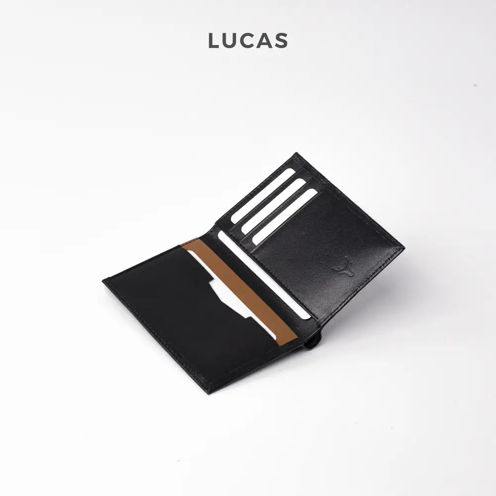 Ví nam mini nhỏ gọn dáng đứng LUCAS