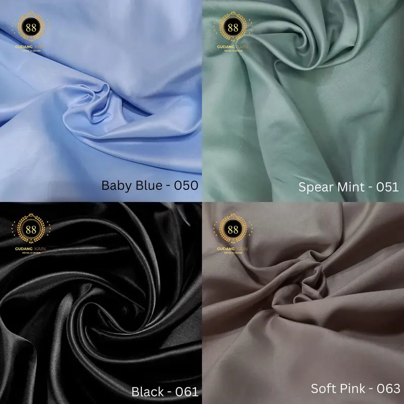 Kain Satin Velvet Premium Polos Bridesmaid [Harga 1 Roll - Isi 60 Yard] indonesia teracota sutra & satin 4