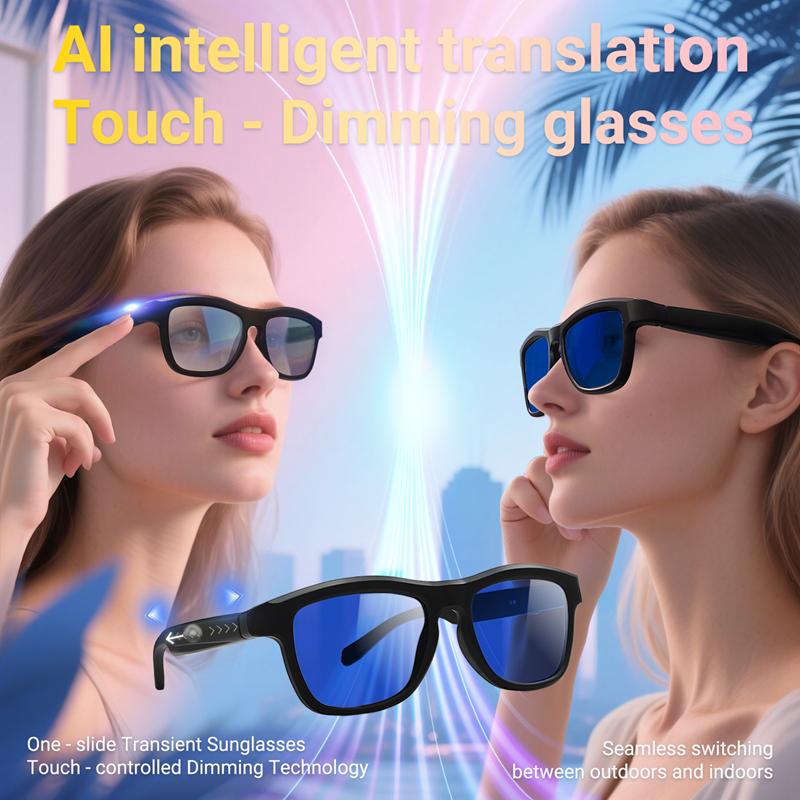 Bluetooth Touch-Dimming Glasses Multifunction Electrochromic Glasses AI Intelligent Translation HD-calling Music Player 2025 New - Image 2