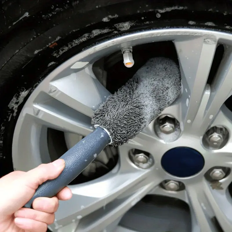 Car Wheel HUB Cleaning Brush, Wheel Rim Cleaner, Detailing Brush, Cleaning Tool for Car Trunk Motorcycle 0