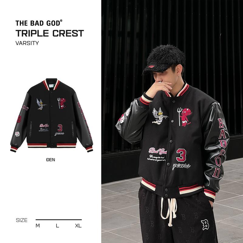 Áo Varsity Jacket Nam THE BAD GOD TRIPLE CREST Menswear