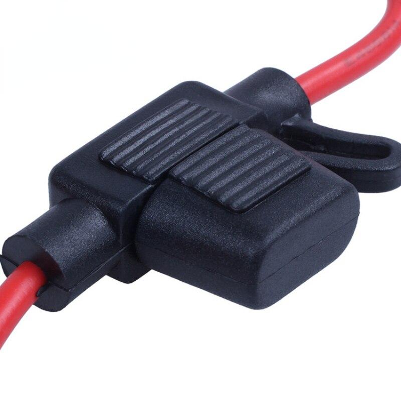 【zbckhq】 10PCS Auto Ring Fuse Black Insert Red Wire Harness Blade ...
