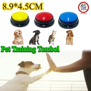 (Dapat merekam suara)Pet Training Bell/Mainan Kucing Anjing Bunyi /Alat Latih Hewan/Training Bell Anjing Kucing Mainan Record Suara Multifungsi/Alat Latih Anjing Kucing Hewan/Mainan Anjing Bunyi/Pet Training Tombol/Training Bell Edukasi Pet