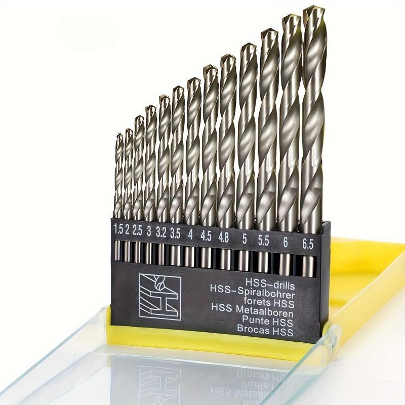 Product Introduction of Drill Bit Set, 13pcs/set Metric Sizes 1.5mm-6.5mm Cobalt Twist Drill Bits Set for Stainless Steel and Hard Metal, Power Tool Accessories 0