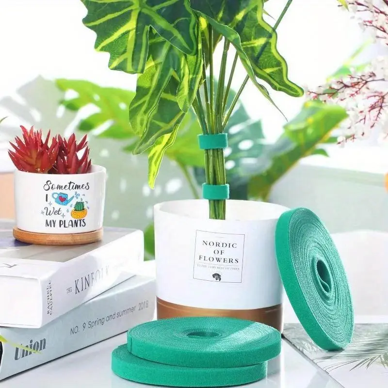 Reusable Nylon Plant Tie, 1 Count 393in Self Adhesive Plant Fastener Tape, Plant Tie for Plants Garden Home, Home Organizer