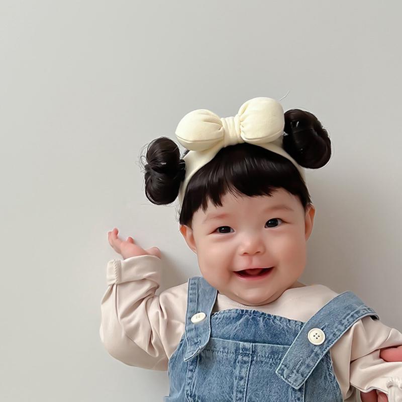 Product Introduction of Băng Đô Tóc Giả Cho Em Bé Và Trẻ Em, Thời Trang, Dễ Thương, Dành Cho Trẻ Em Gái, Kiểu Nơ, Thích Hợp Cho Trẻ Sơ Sinh Và Trẻ Mới Biết Đi, Mũ Tóc Giả, Sợi Tóc, Mũ Đội Đầu Hóa Trang, [Lww] Cho Bé Phụ Kiện Tóc 19