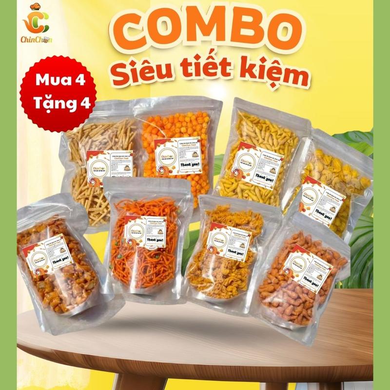 [Tặng 1 snack] Combo 8 túi Snack mix vị Chin Chan Food, Ba Anh Em Food, Đồ Ăn Vặt, Ăn là nghiền, Ăn vặt Tuổi Thơ, Ăn Vặt Việt Nam, Bim Bim