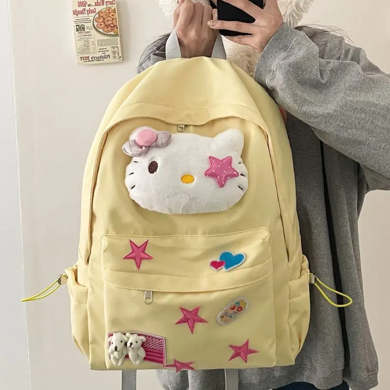 Ba Lô Kitty, Y2g Tự Làm, Dễ Thương Và Vui Nhộn, Phong Cách Cô Gái Mềm Mại, Thích Hợp Cho Học Sinh, Túi Đi Học, Cô Gái Nóng Bỏng XINGX, Chính Hãng 3